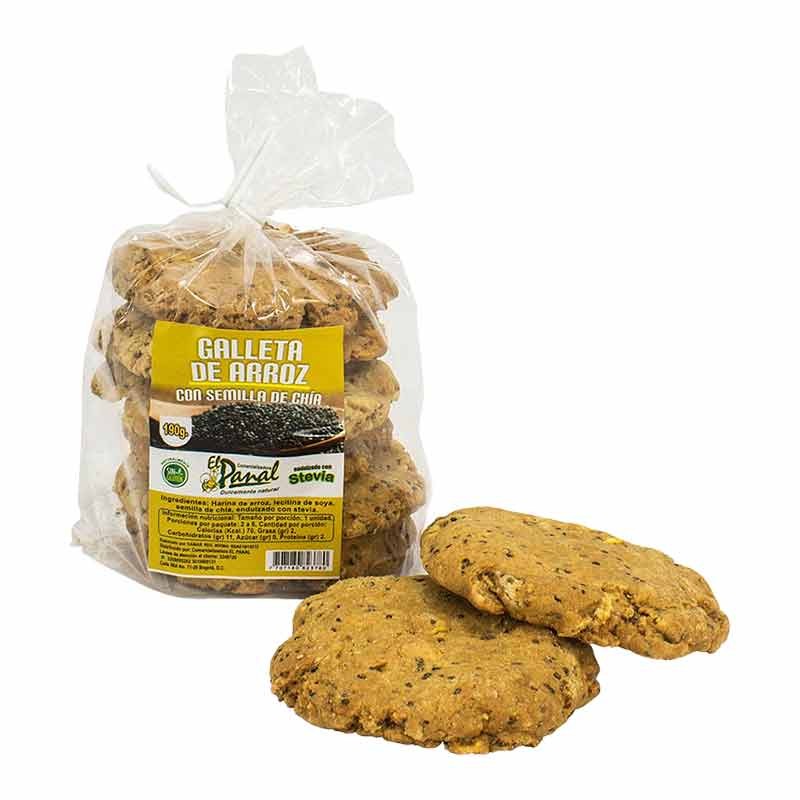 Galletas Arroz Chía paq 6 uni Naruna