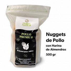 Nuggets de Pollo harina de  Almendras Paq. 500 gr Origen Natural