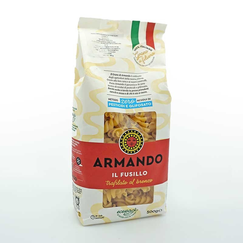 Pasta Tornillo IL Fusillo 500 gr trigo orgánico Armando