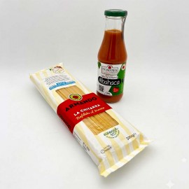 Combo Salsa de Tomate con Albahaca 350 gr Villa Santos + Pasta Larga organica x 500 gr Armando