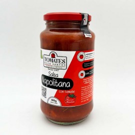 Salsa Napolitana 480 g Villa Santos sin ázucar añadido y sin aditivos químicos.