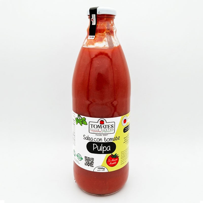 Pulpa de Tomate  botella 1 kg  Salsas Villa Santos