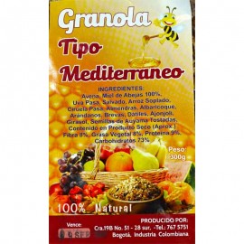Detalle Etiqueta Granola Tipo Mediterráneo 300 gr Especialidades Alemanas
