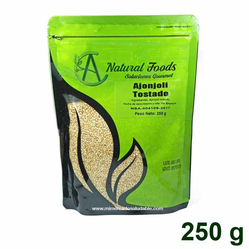 Ajonjolí Tostado 250 gr Natural Foods, sin sal, sin aditivos